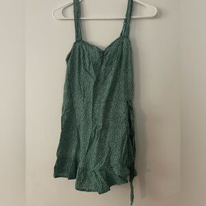 Green/ white romper